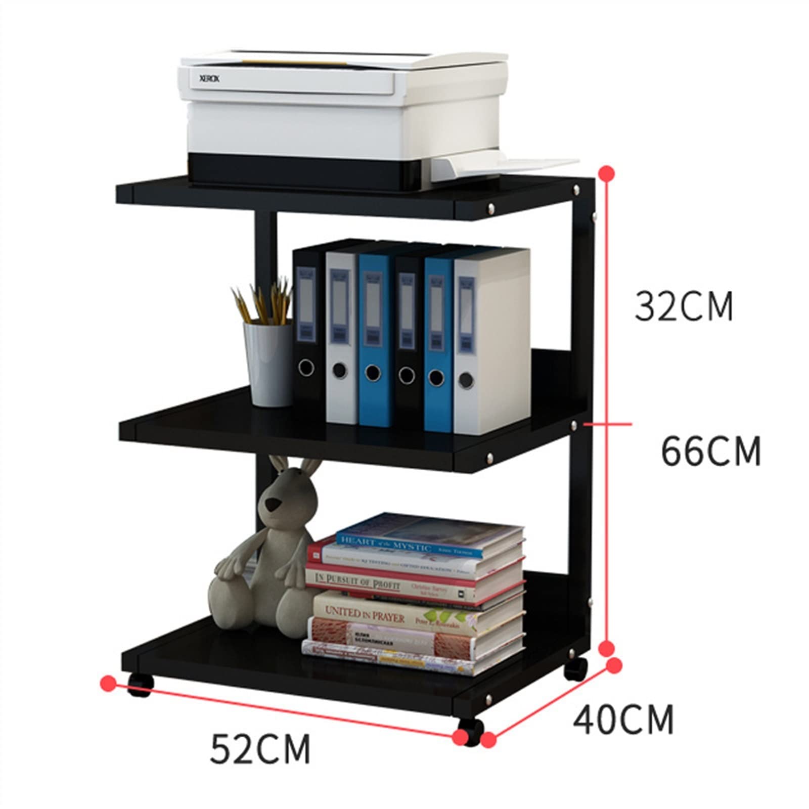 Saturey druckerständer Boden und veckende Druckerregal-Büro-Rack-Rack Rack Rack Abnehmbares Mainframe-Box-Rack Mehrschichtspeicher druckerschrank (Color : C)