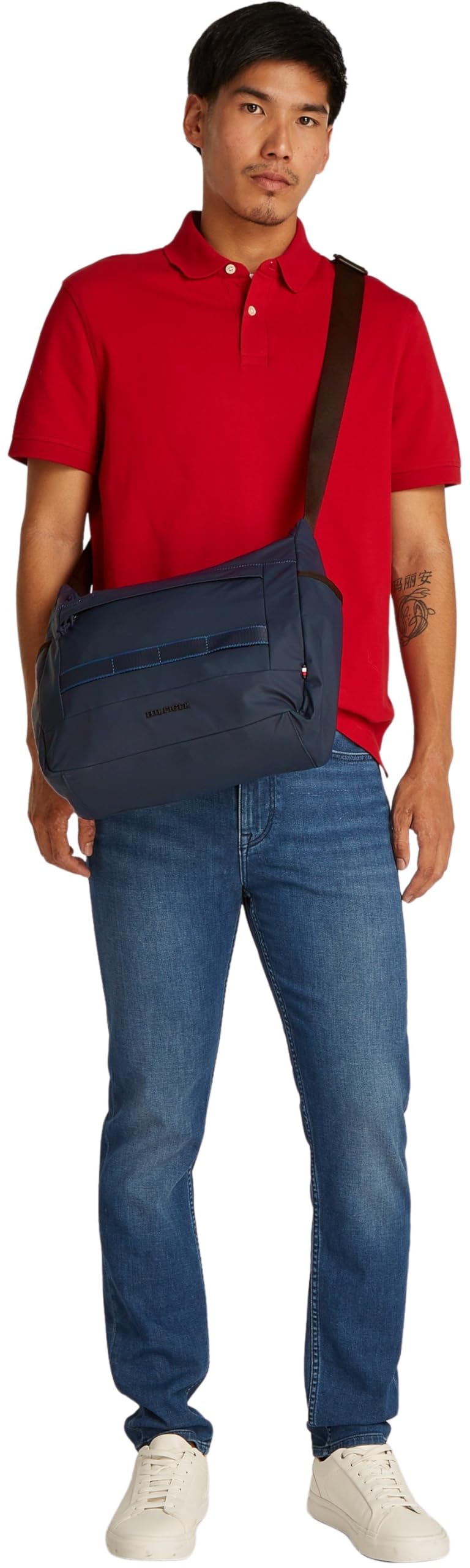 Tommy Hilfiger Uomo Borsa a Tracolla Colour Messenger Grande