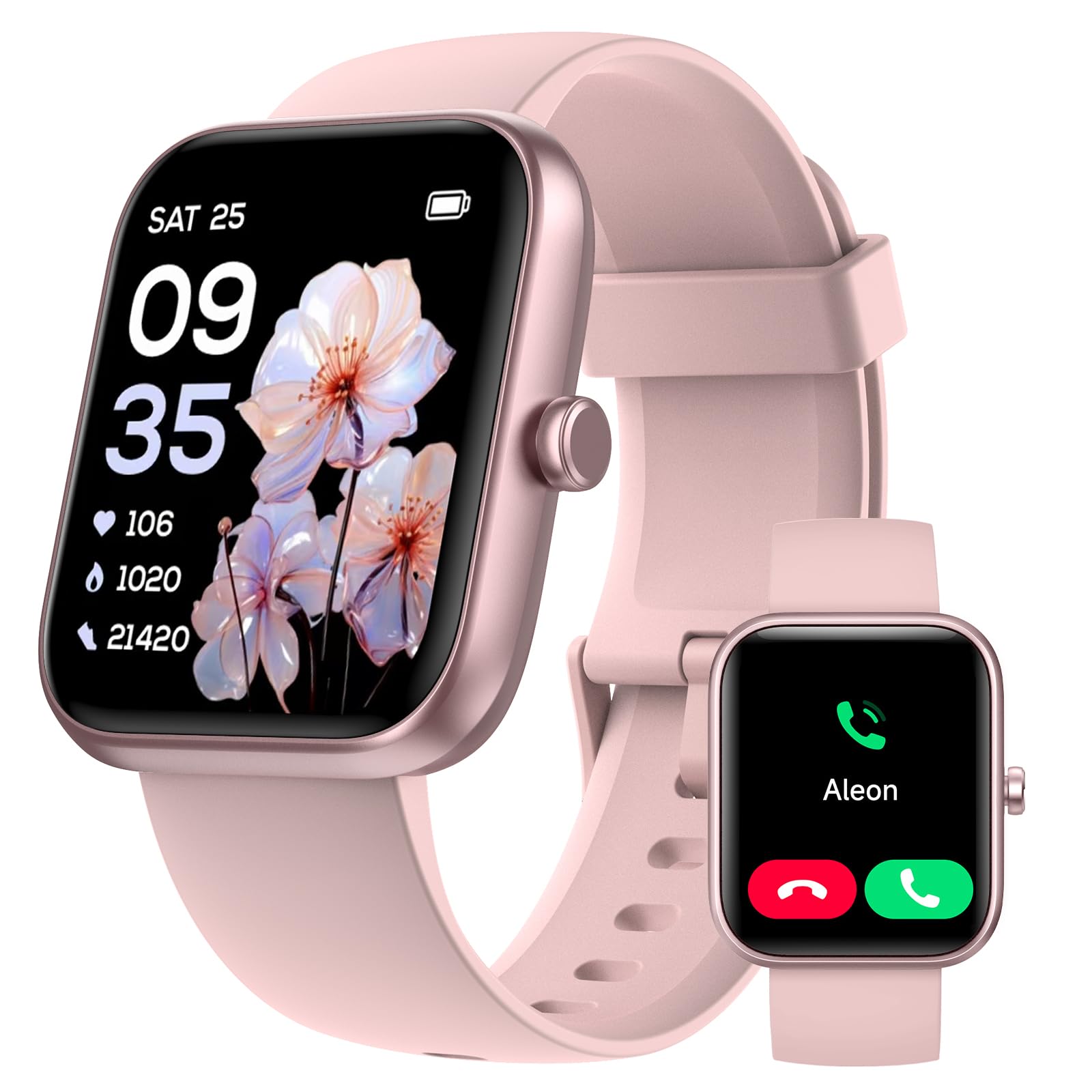 Smart Watch for Men Women with Bluetooth Call,Alexa Built-in Smartwatch,1.83"DIY Dial Fitness Watch with Sleep Heart Rate SpO2 Monitor,100+ Sport Mode,IP68 Waterproof Watch Compatible with Android iOS