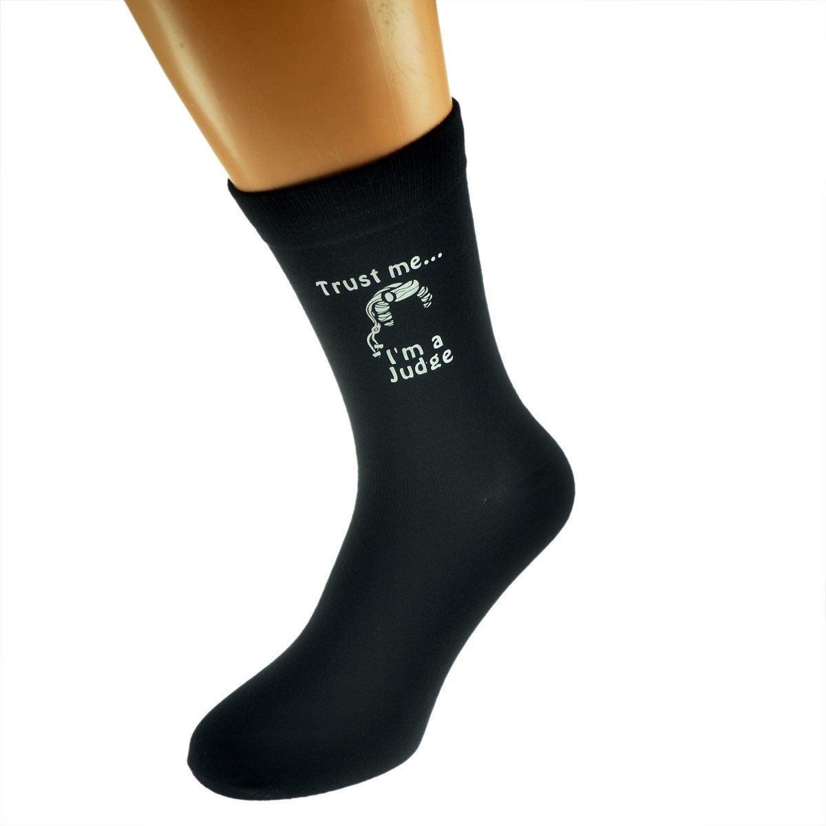 Gtr-Prestige Giftware Men's Black Trust Me I'm A Judge Image Novelty Socks Uk Size 5-12