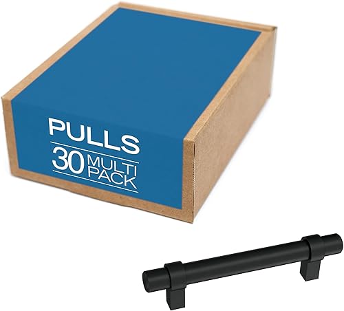 Miniatura 3 de Franklin Brass Manija de armario de barra envuelta simple, negro, mango de cajón de 3-34 pulgadas (3.780 in), paquete de 10, P46650K-FB-B