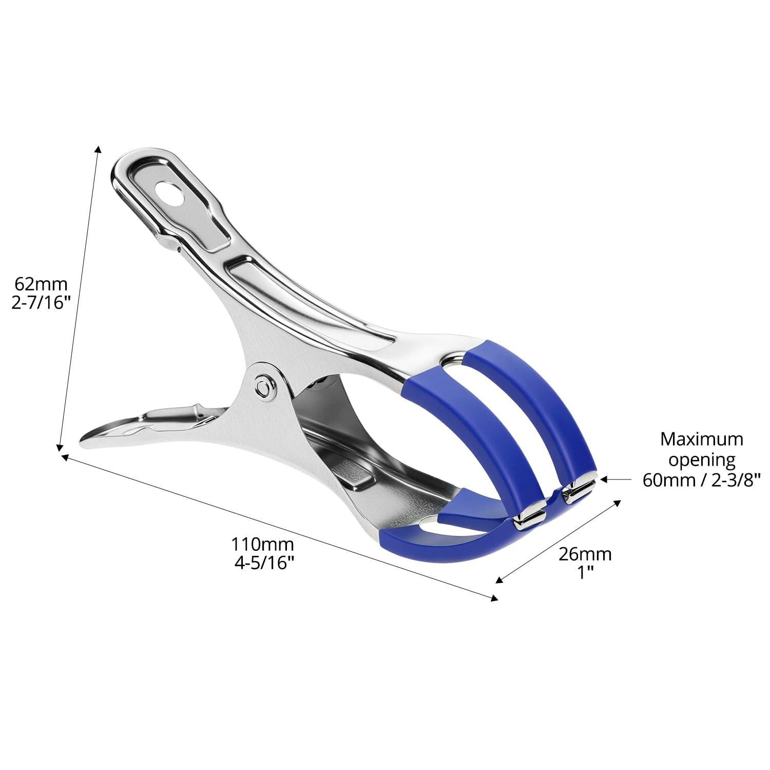 QWORK® 12 Piezas Pinzas de Acero Inoxidable, Grandes Abrazaderas Lonas con Fundas Protectoras, para Piscinas sobre el Suelo, invernaderos, Secado de Ropa
