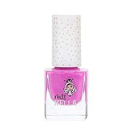 MISS NELLA BLUEBERRY SMOOTHIE - Safe Special Purple glitter Nail Polish for Kids, Non-Toxic & Odor Free Formula for Children and Toddlers, Natural Water Based for Easy Peel Off