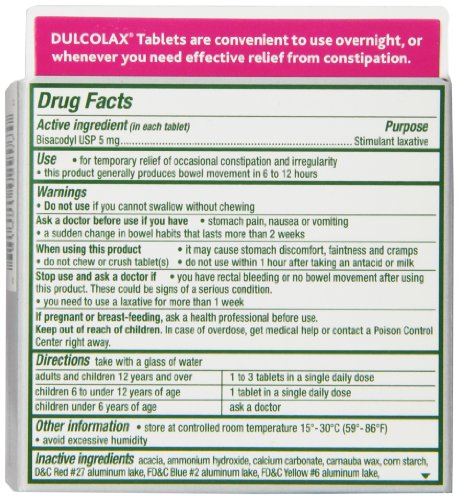 Dulcolax Laxative Tablets for Women, 90 Count - Thumbnail 2