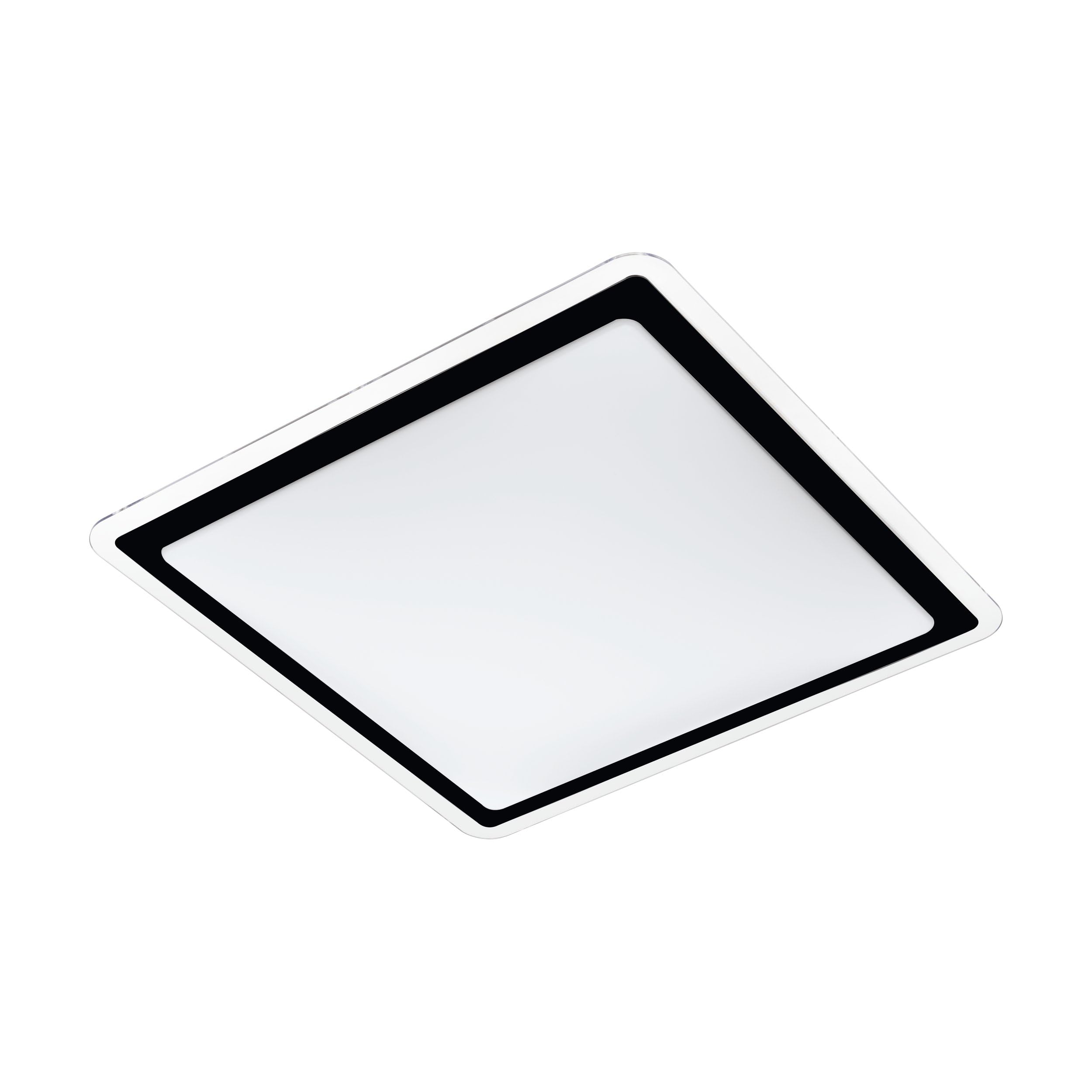 Eglo Ceiling Light, Plastic Alloy Steel, White