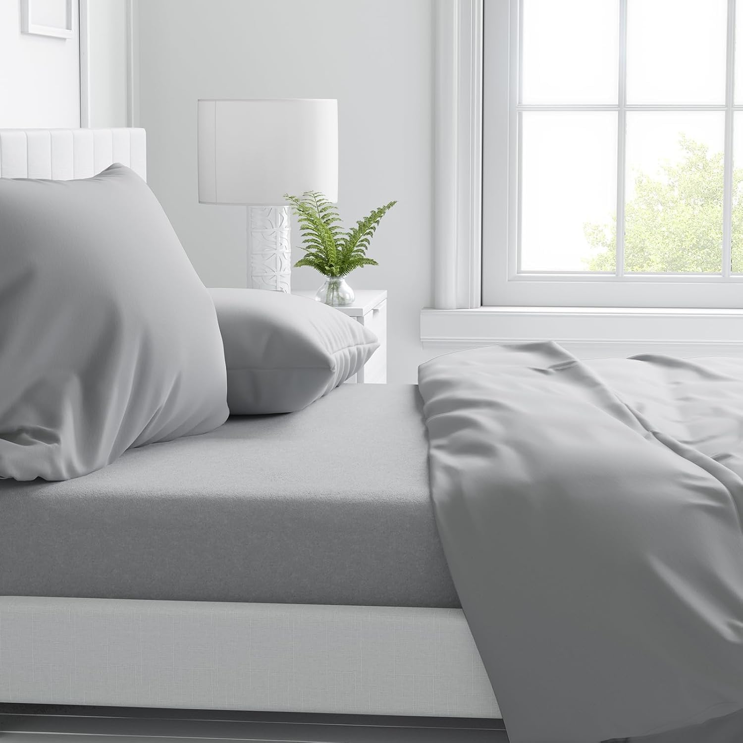 Corredocasa - Completo Lenzuola in Microfibra, Set Letto con Lenzuolo sotto, Lenzuolo sopra e Federe in Tinta Unita (Piazza e Mezza Celeste
