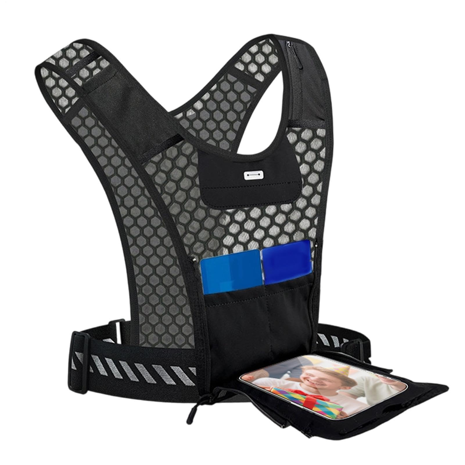 Chaleco para correr transpirable con bolsillos para evitar rebotes al entrenar 8