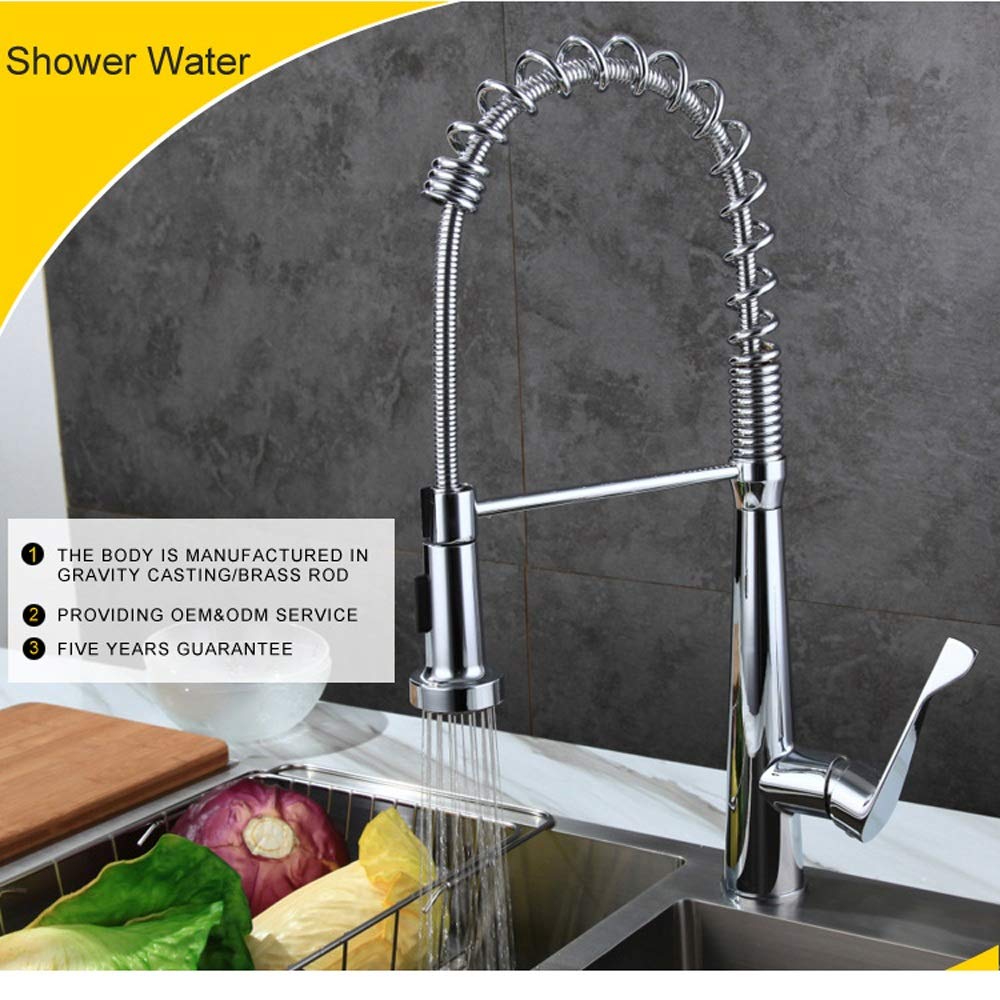 Rubinetto Miscelatore Tutto Bronzo Primavera Ruotare Pompa Tirare Rubinetti Rubinetto Senza Piombo Valvola Miscelatrice Rubinetto Lavello Caldo E Freddo Stretch Shrink Rubinetto Rubinetto Ac