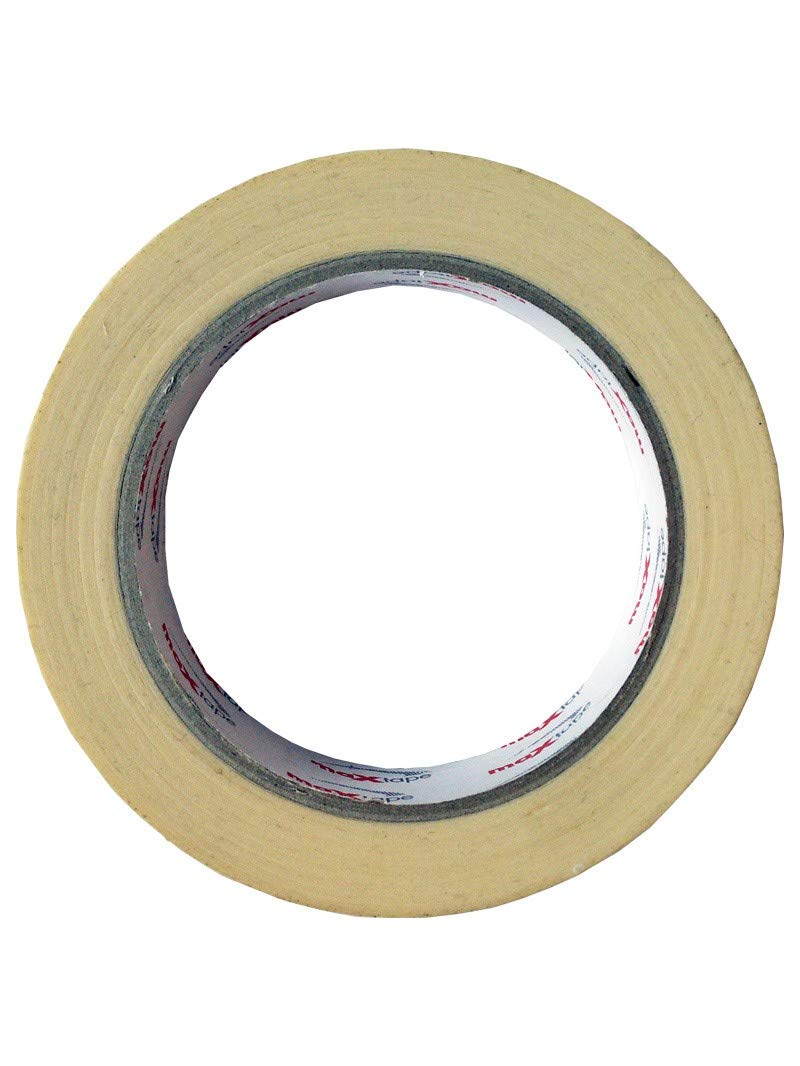 Masking Tape 24mm Wide by 50 Metres Long Hi-tack Easy Peel UPVC Cover - Masking Tape Single Roll