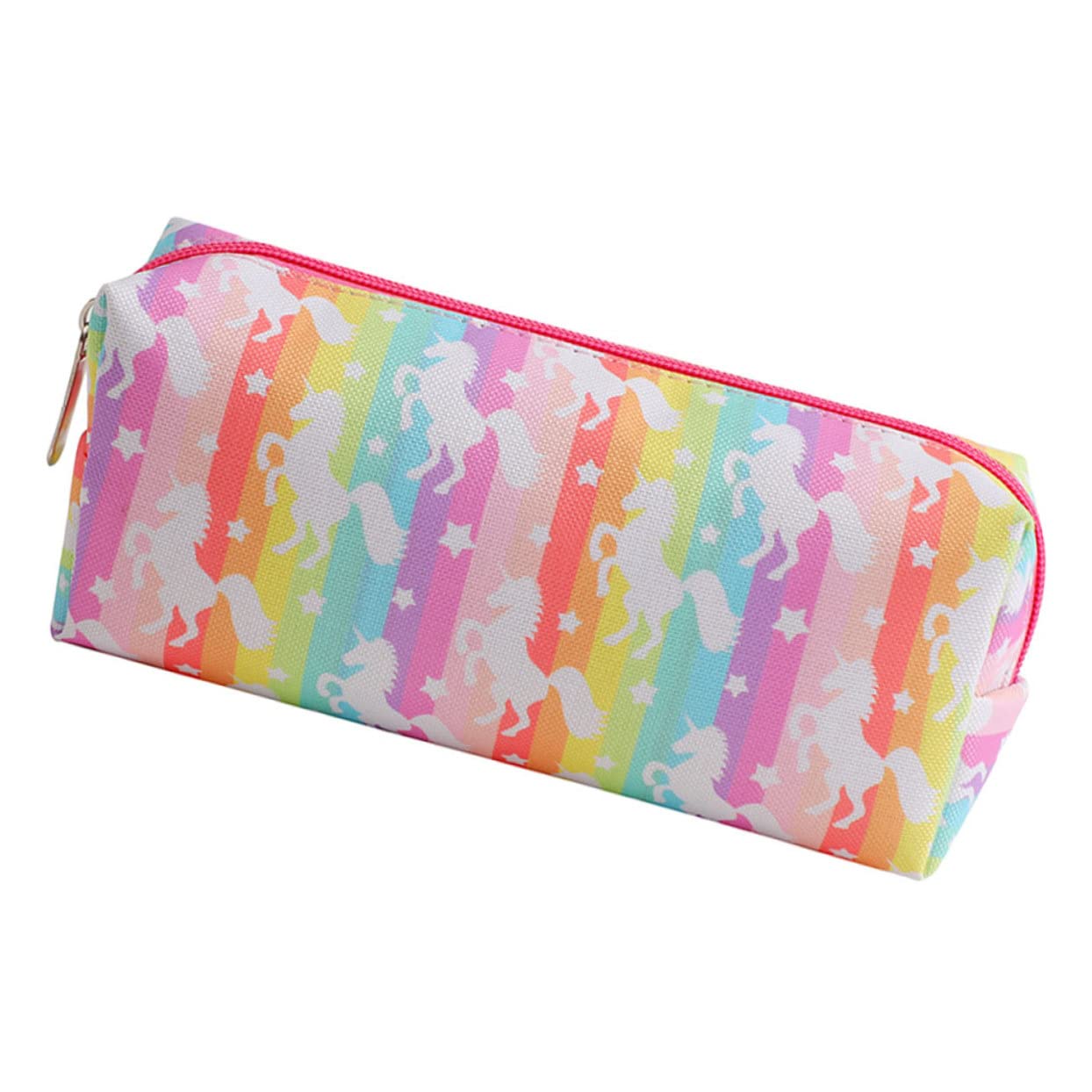 NUOBESTY 3piezas Estuche De Lápices Grande para Diseño De Unicornio Bolsa De Lápices Portátil y Multifuncional Organizador De Útiles Escolares De Brillantes