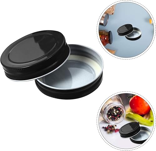 Miniatura 7 de DOITOOL 12 tapas de metal para frascos de boca regular, tapas de tarro negras para tarros Mason de 2.75 pulgadas, sin fugas, reutilizables, para