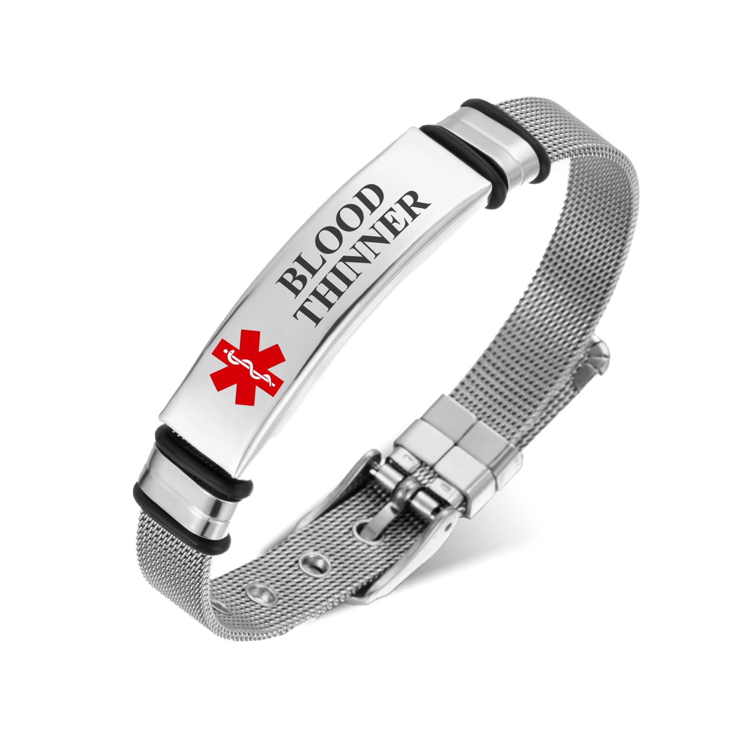 ARICHDUDE Medical Alert Bracelet for Women Men Medical Emergency ID Bracelet ID with Free Laser Engraving Stainless Steel