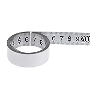 Vista 8 de HARFINGTON Cinta métrica autoadhesiva de 39.4 in, de acero inoxidable, resistente al desgaste, resistente al desgaste, de izquierda a derecha, regla