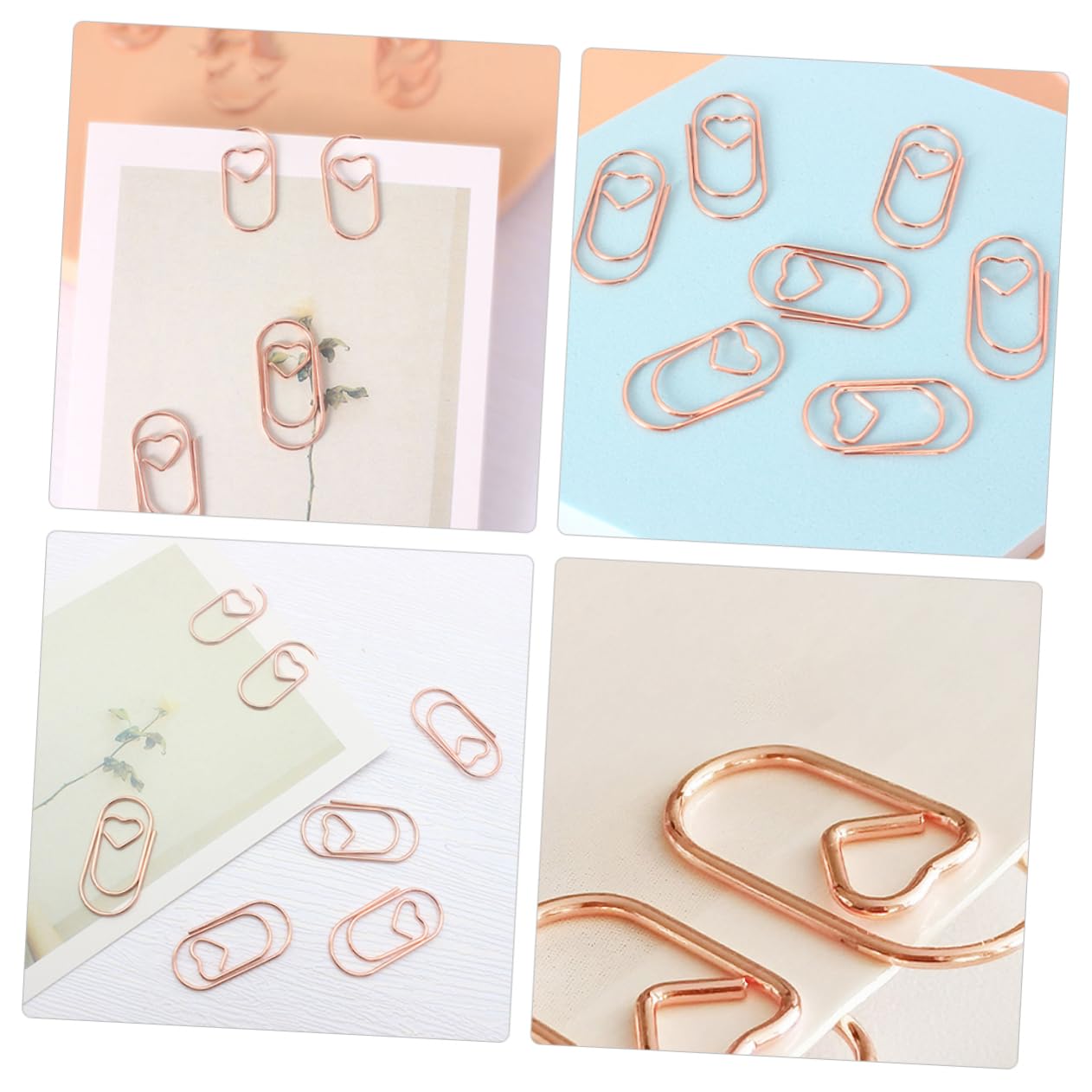 OSALADI 5 Set Graffette Metalliche Confezione Elegante Per Ufficio E Scuola Clip Per Documenti Piccole E Colorate Organizzazione File E 200 Pezzi * 5