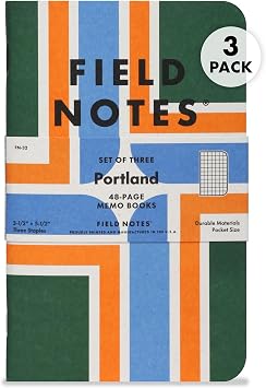 Field Notes Portland, Oregon 3-Pack Graph Paper, 48 Pages, 3.5" x 5.5"