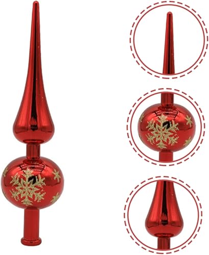 Miniatura 2 de BESTOYARD Decoración retro para árbol de Navidad, decoración retro con purpurina puntiaguda para árbol de Navidad, forma de estrella, suministros de