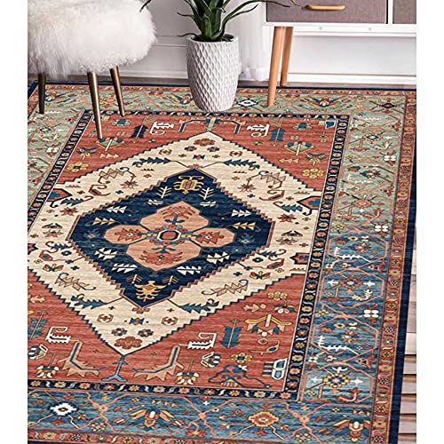 Tapis persan traditionnel d'orient antidérapant multicolore