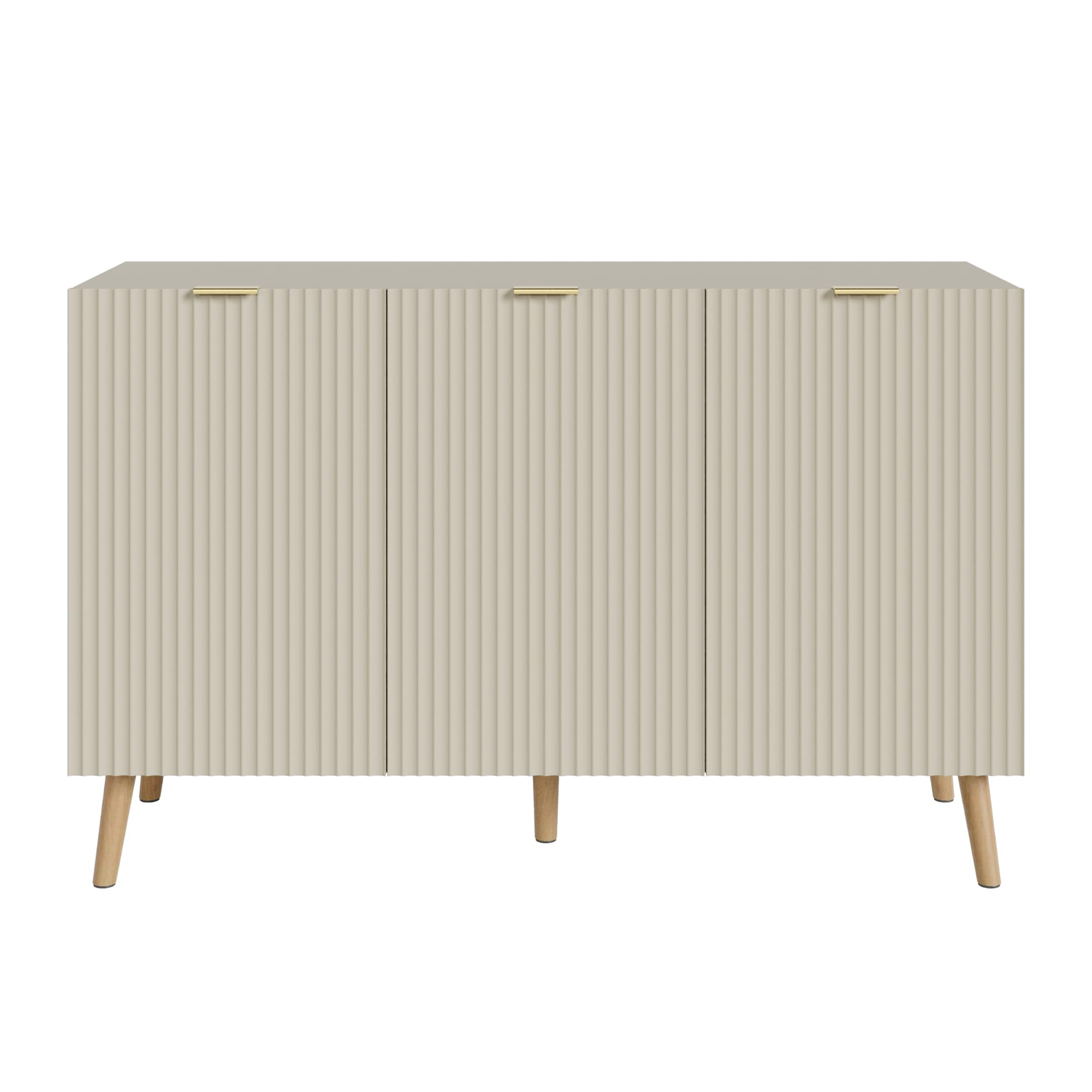 [en.casa] Sideboard Nand mit 3 Türen 120x40x76 cm Oatmeal