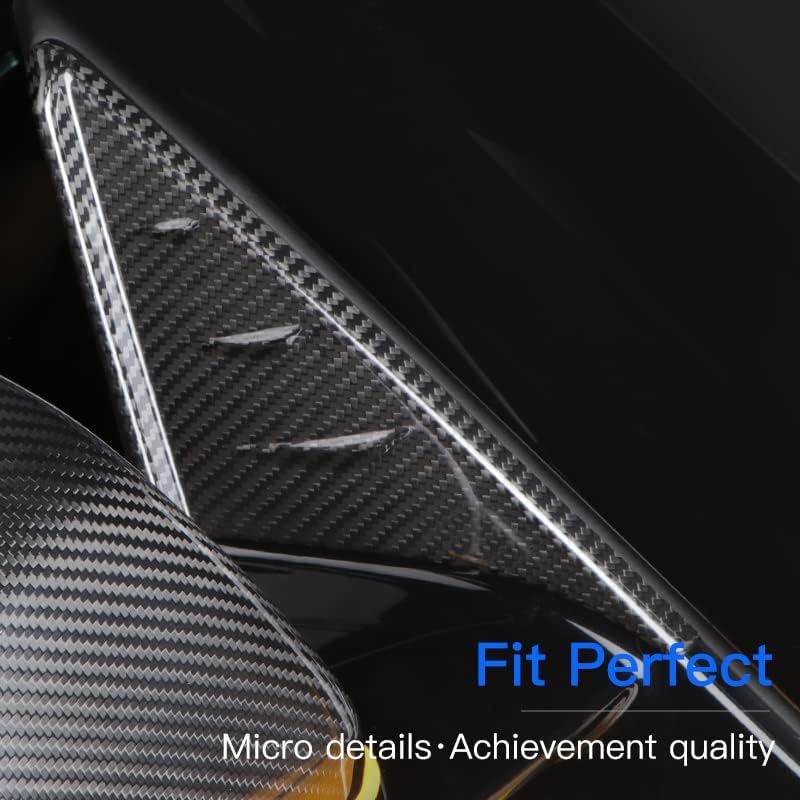 Miniatura 7 de JSWAN - Cubierta de fibra de carbono para espejo retrovisor con pilar A para GR Supra A90 2019-2023 ventana lateral con pilar A (forja brillante)