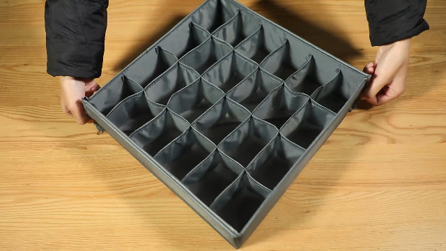 NIBESSER Höschen-Organizer, 16 Fächer, 33x33x9 Cm, Faltbar – Atmungsaufbewahrung Für Schubladen
