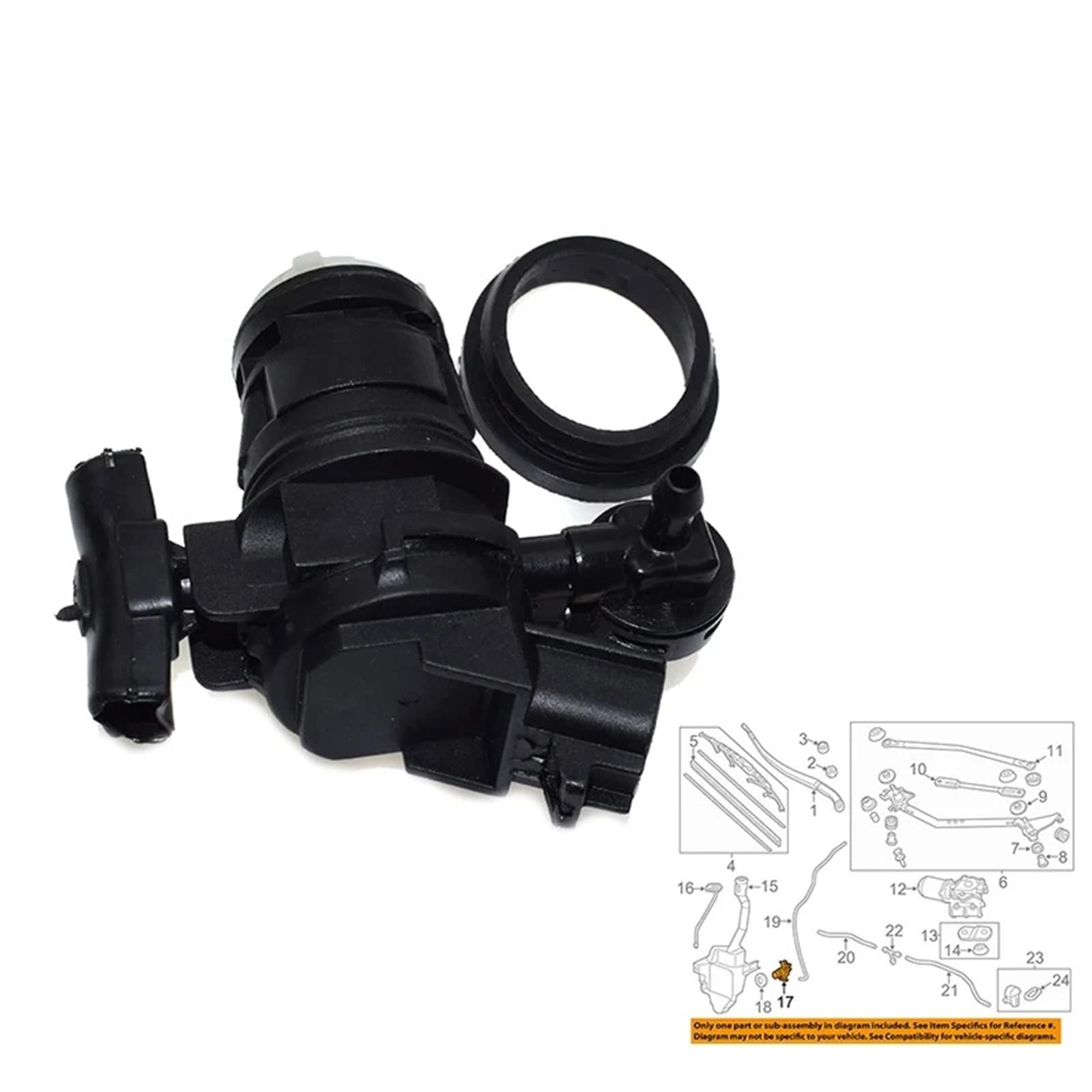 Silnik pompy spryskiwacza wycieraczki przedniej szyby, Compatible With CR-V Odyssey/Acura RDX/Mazda 3 5/Toyota RAV4 76846-TP6-C01 pompa płynu do wycieraczek