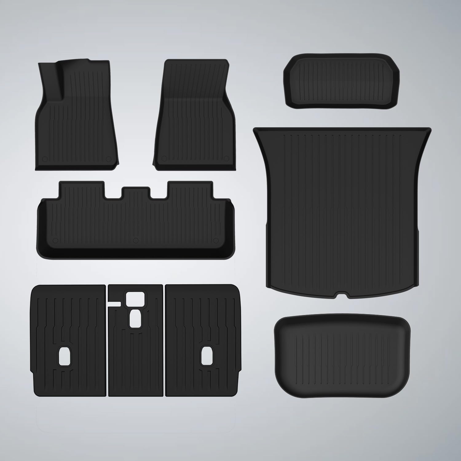 Photo 1 of OtriFowd Tesla Model Y Floor Mats, 2023 2022 2021, , Heavy Duty 5 Seater Floor Mats (9pcs) 