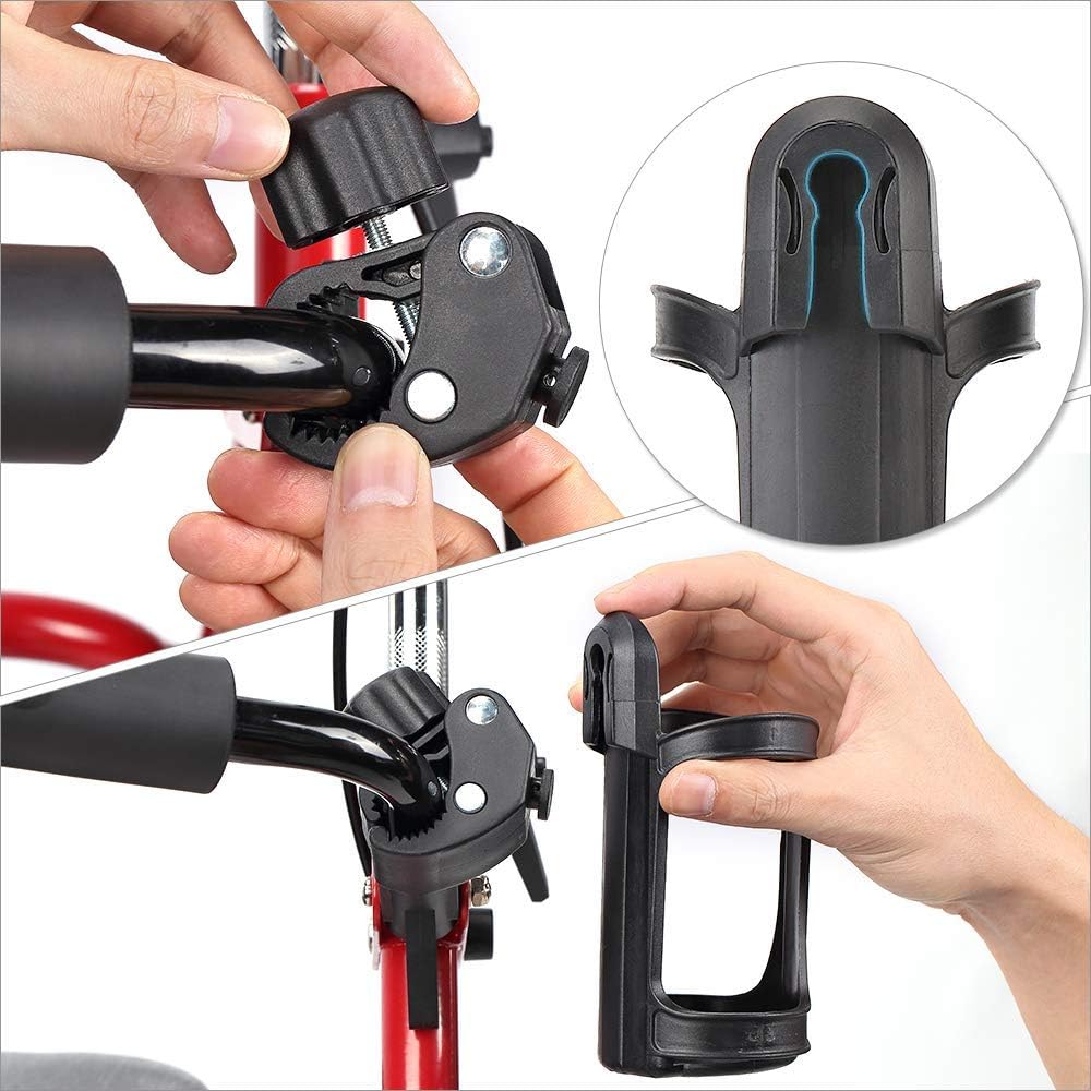 Wheechair Drink Cup Holder with 5 Pockets Side Storage Bag, Ideal Gift for Your Family and Friends : Health & Household