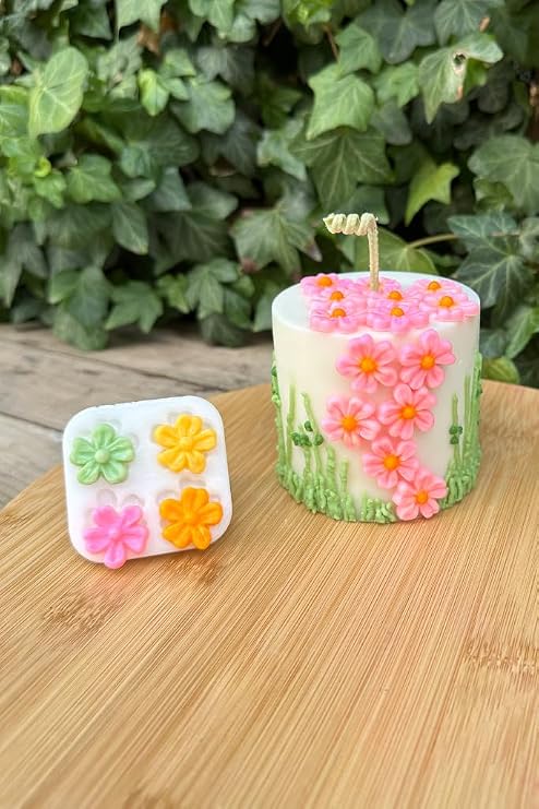 Rufus Concept Five Leaf Clover Flower Quad Candle Mold (Silicone)