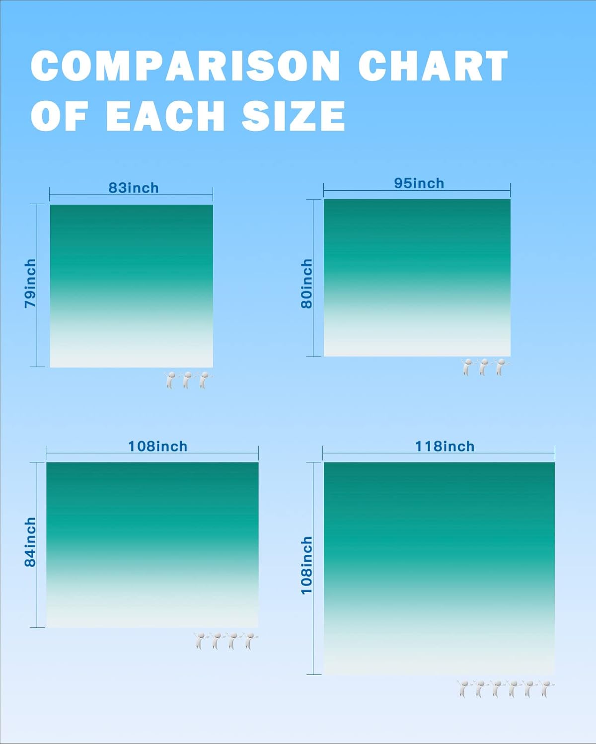 Abstract Art Turquoise Beach Blanket Waterproof Sandproof Outdoor Picnic Mat 108"x84" Color Gradient Lightweight Large Beaach Blankets with 4 Stake & 4 Corner Pockets