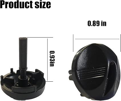 2-Pack Black Control Dial Knob Compatible with Honeywell Water Heater Gas Valve,w/Spring. Plastic Control Dial Knob Replacement parts for Water heater,Fit for WV8840B,WV8840A, WV8840B1042 And More