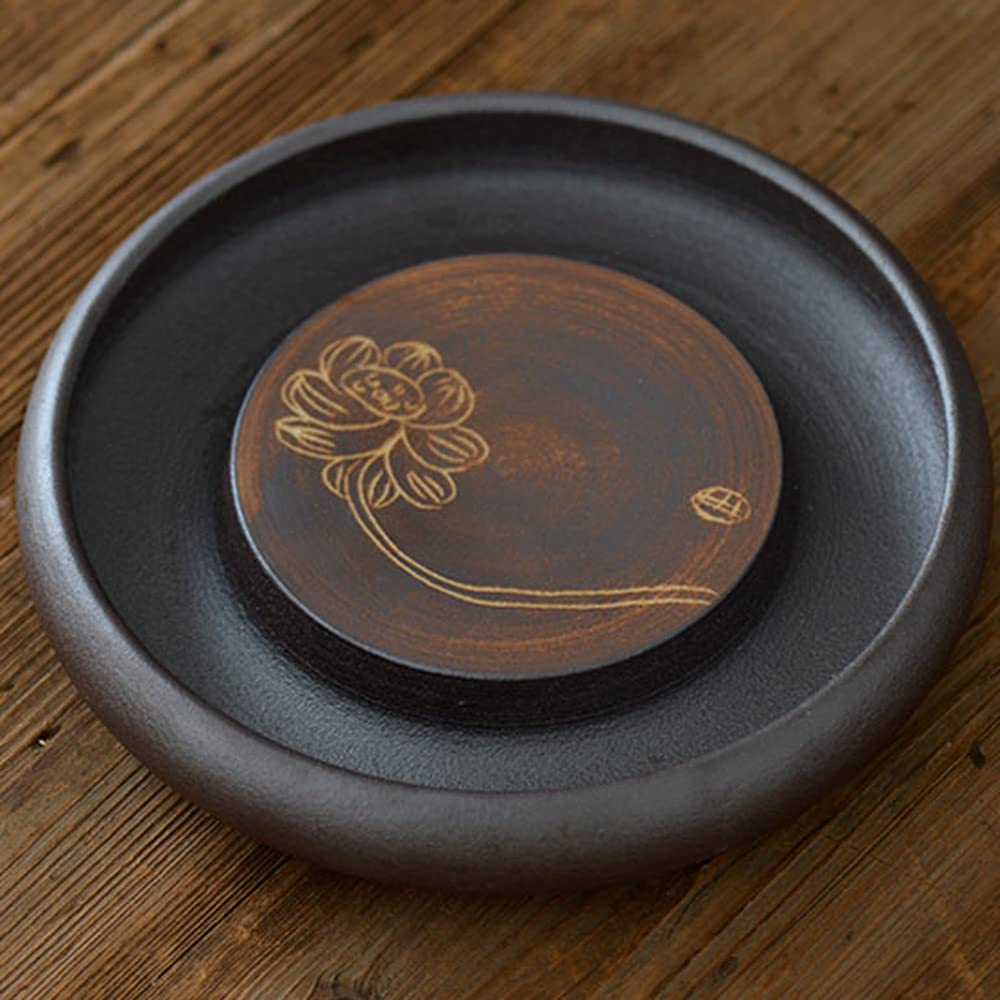 Bandeja de té Simple for el hogar, Bandeja for Servir té, Soporte for Olla de cerámica de 16,8 cm, Juego de té for Almacenamiento de Agua, Bandeja de té, Juego de té japonés Kung Fu