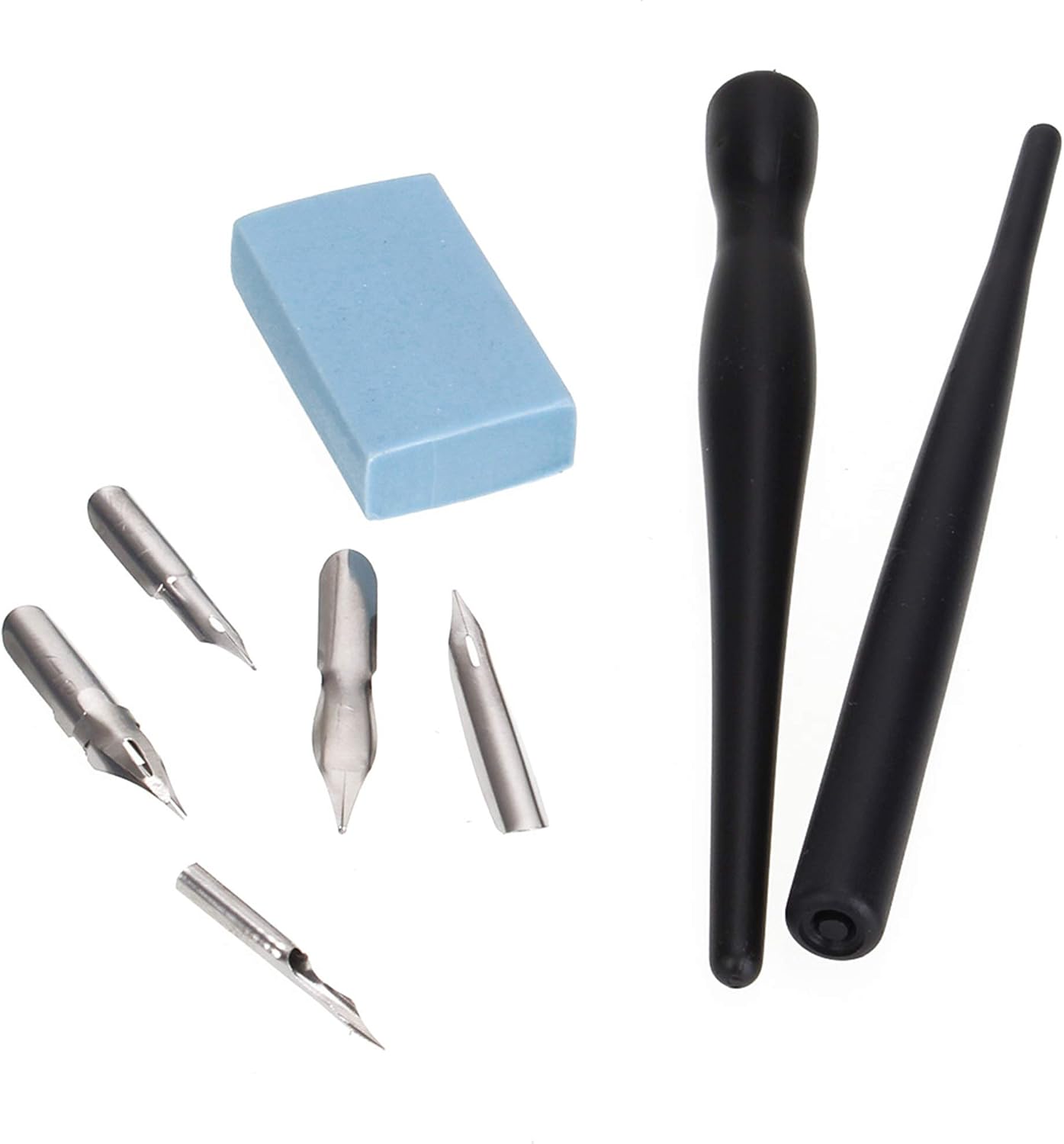RDEXP Artist Cartoon Pen Set,Black Handle Classic Design with Fine Nib, Dip Pen Set