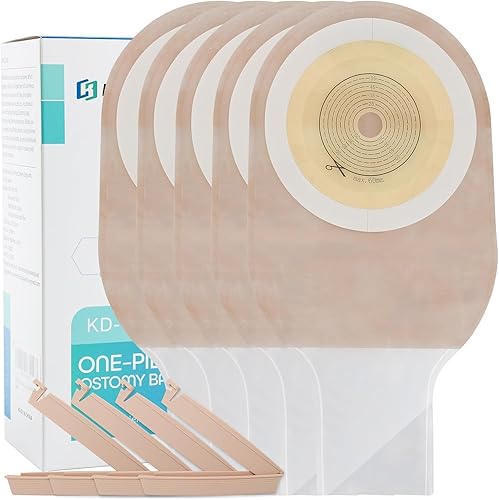 20 bolsas de colostomía, bolsas drenables de una pieza para ostomía con cierre para el cuidado del estoma de ileostomía, corte de 15 a 2.362 in (8