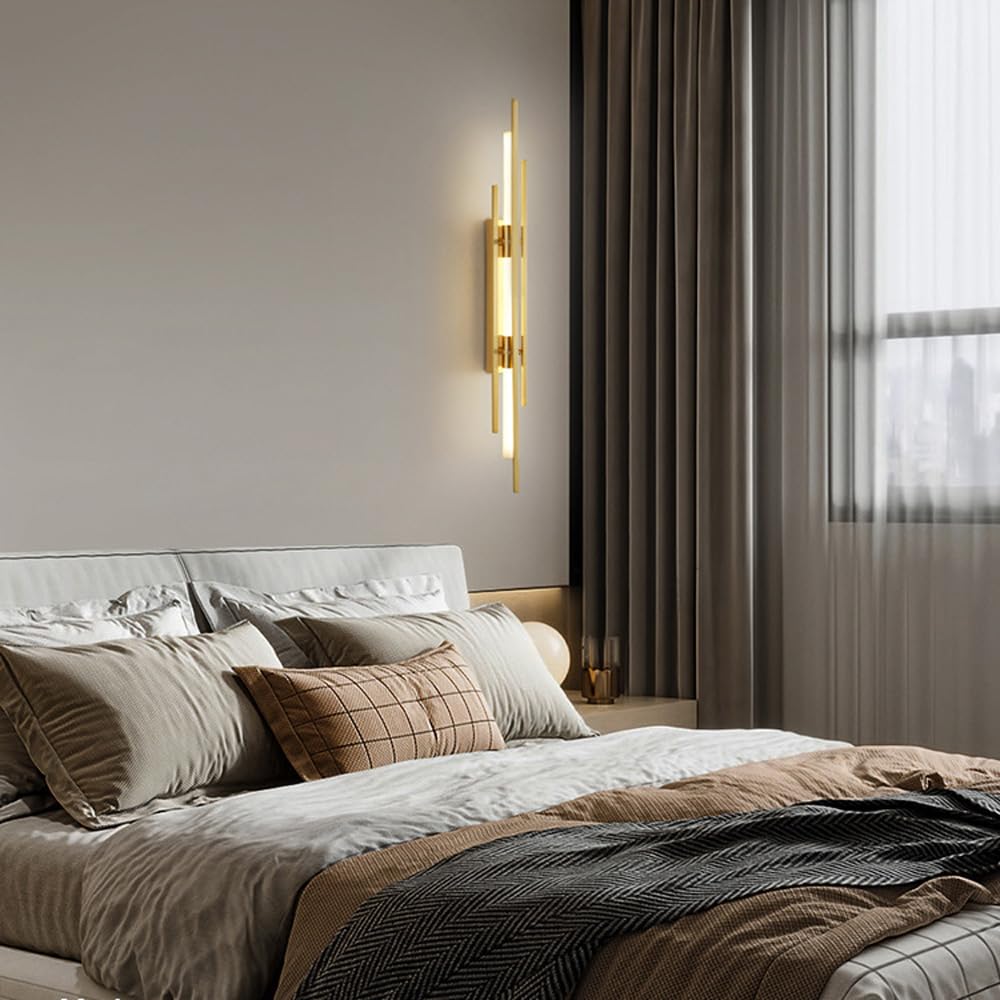 Applique da Parete a LED Moderna e Minimalista, Design lineare di metà secolo da 39,4 Pollici, Luce cablata per Arredamento Domestico, apparecchio di Illuminazione per Interni
