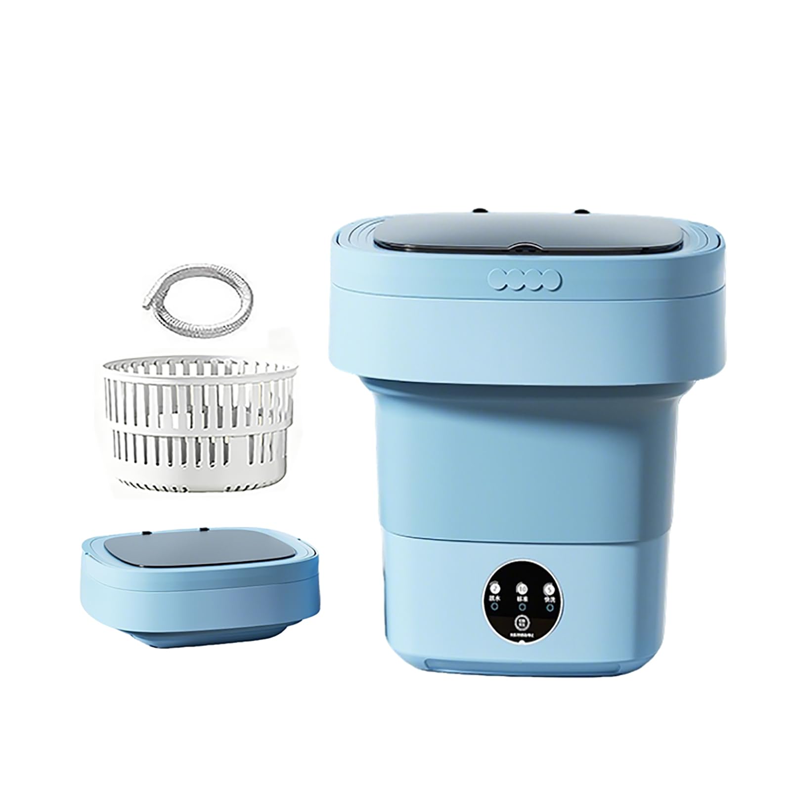 Laveuse déshydrateur 2 en 1 tactile avec panier d'essorage pour le linge