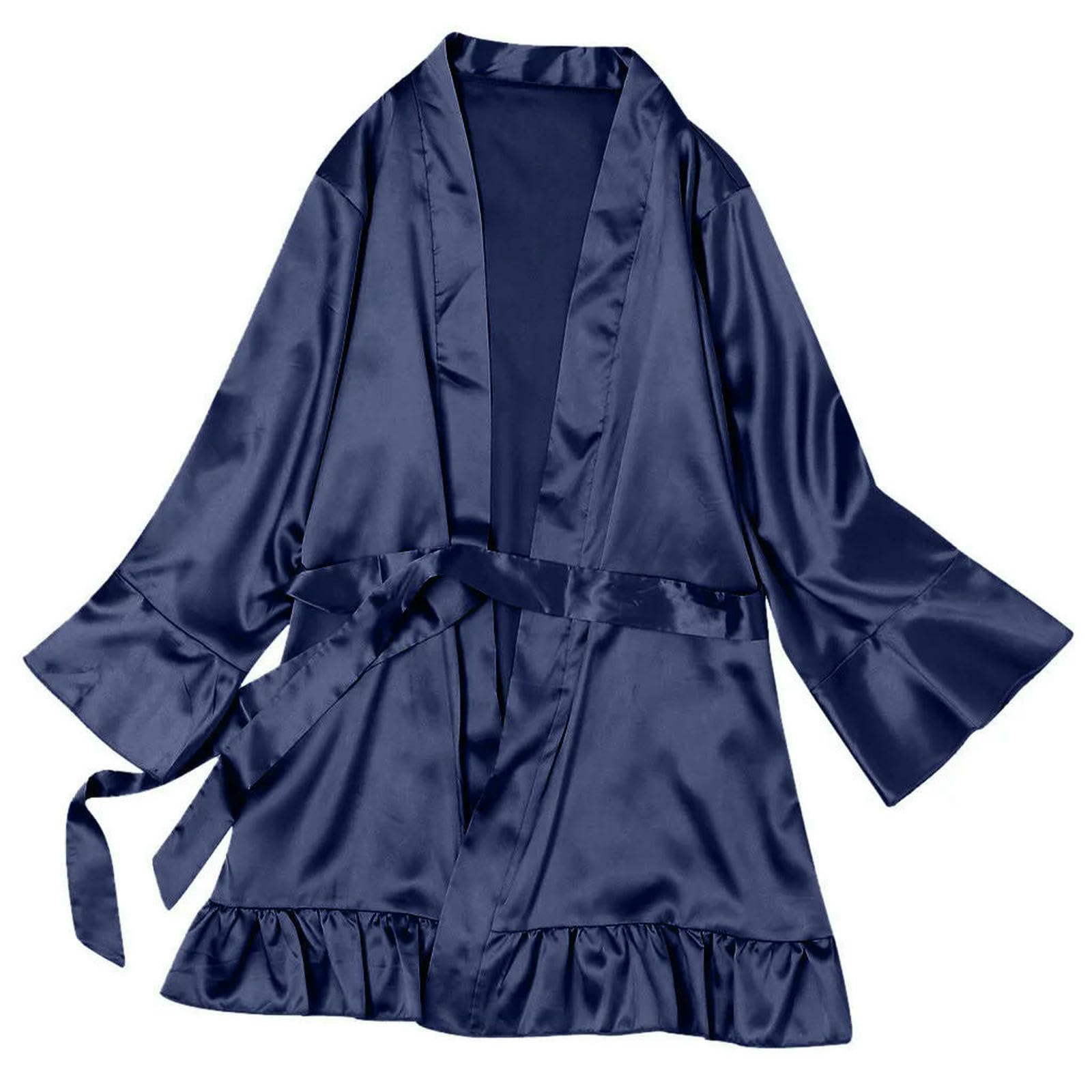 Szlafrok damski, seksowny szlafrok satynowy, jedwabna piżama, kimono, bielizna nocna, dla panny młodej, na wesele, do noszenia na co dzień