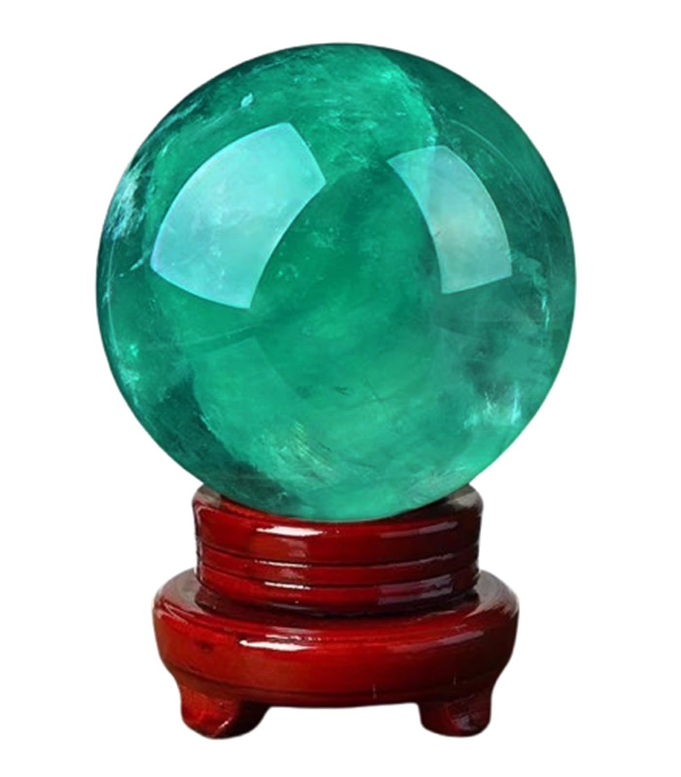 AARTERZZA Fluorite Crystal Ball with Stand,Green Quartz Gemstone Sphere for Home Decorative,Photography, Christmas Day Gifts,6cm