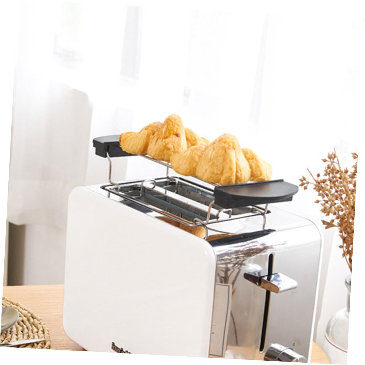 COLLBATH Sandwich Bread Baking Rack Toaster Warming Rack Bread Slice Holder Toast Warming Racks Toaster Racks Set of 2