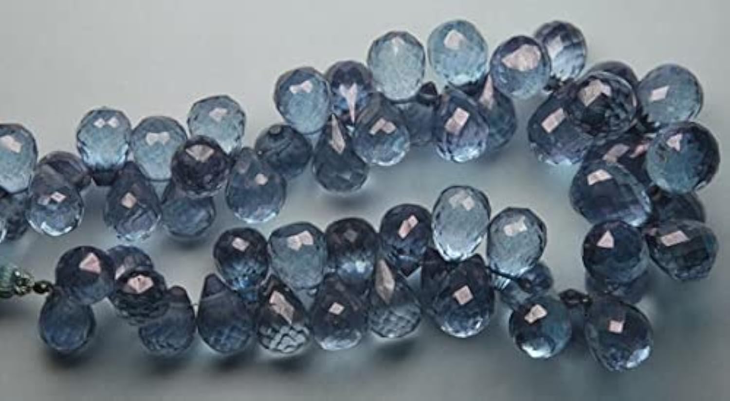 Quartz tanzanite bleu perles briolettes pour vos bijoux d'été légers