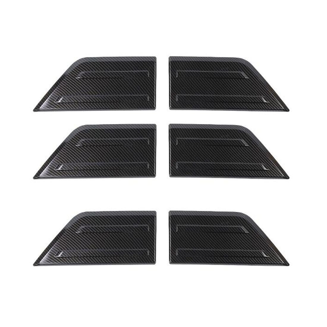 Debrroce 3 Set of - Carbon Fiber Front Bumper Corner Trim Cover Panel Exterior for Ford for F150 /Lariat/Limited/Platinum/Raptor/SSV/Tremor/XL/XLT 2021-2022