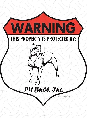 Warning. Pit Bull – Propiedad patrolled y protegido aluminio Dog