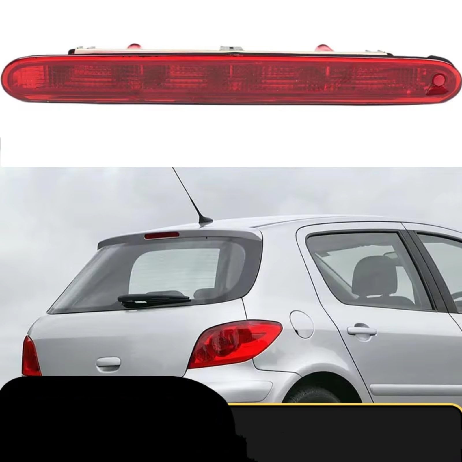 Luz Stop Alto Compatible Con Peugeot 307 2001-2008 Luz Freno Trasera Montaje para Alto Tercera Luz Señalización Central Hatchback 6350P5