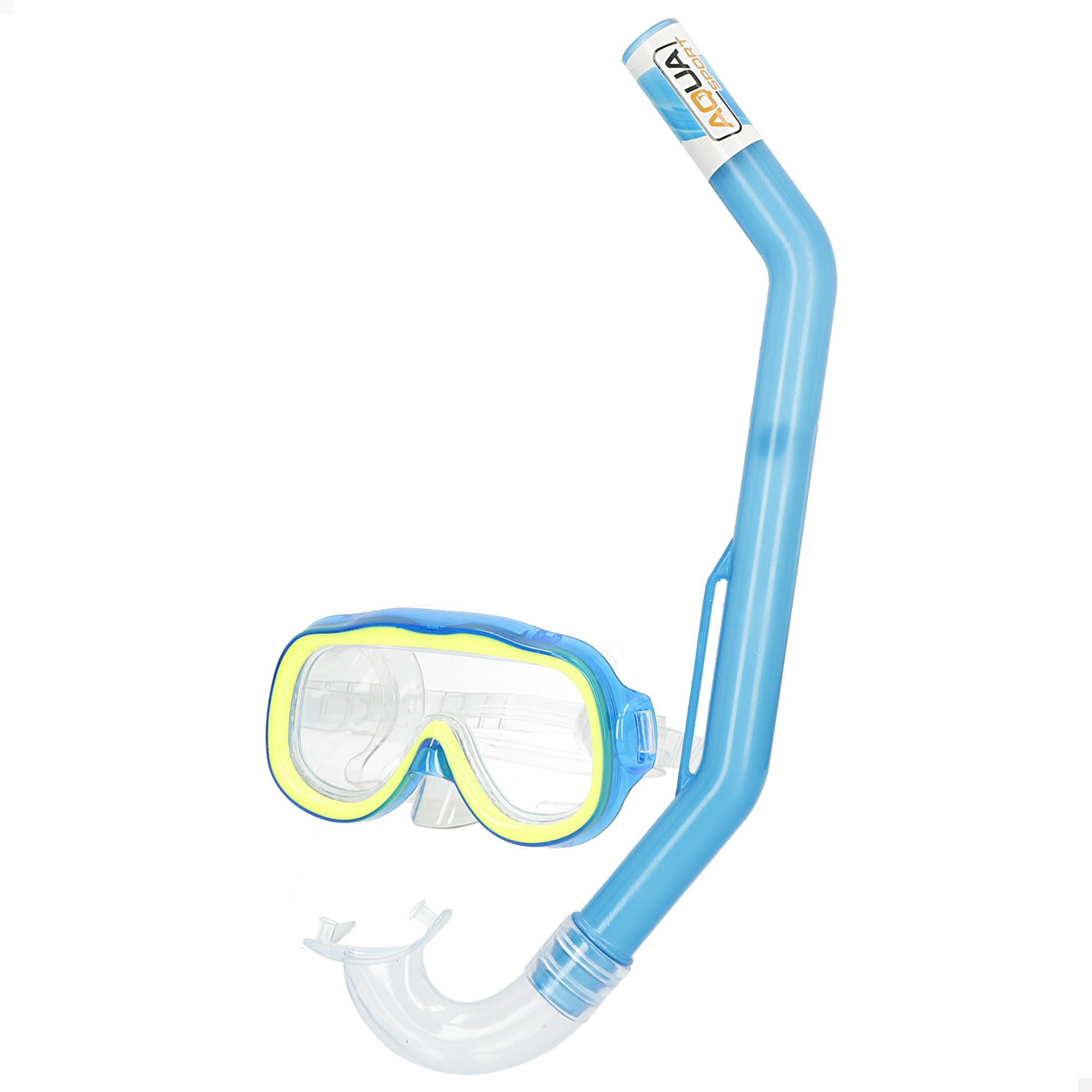AKTIVE Aqua Sport Set Gafas Snorkel niño, Tubo Buceo, Máscara Ajustable, Hipoalergénica, Sin látex, Envío de Colores Aleatorio, Red Rejilla de Transporte, 7 años
