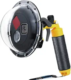 SOONSUN Porta Dome para GoPro Hero 9 10 11 12 13 Preto, Lente Dome Subaquática com Capa Impermeável Filtro Vermelho Alternável Embutido, Filtro Macro Close-up 10x e Modo Padrão