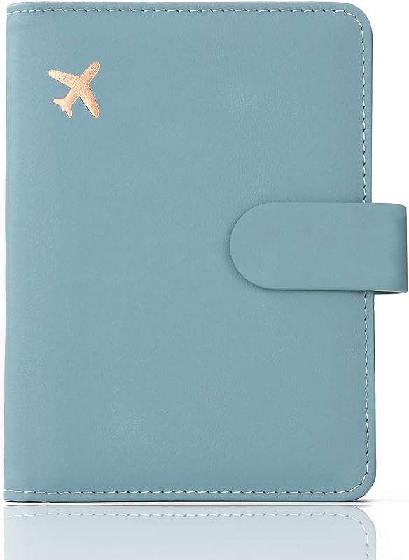 Premium Leather Passport Holder Covers Case, Waterproof Rfid Blocking Travel Wallet Passport Holder with Pen Holder, Cute Passport Book for Women/Men