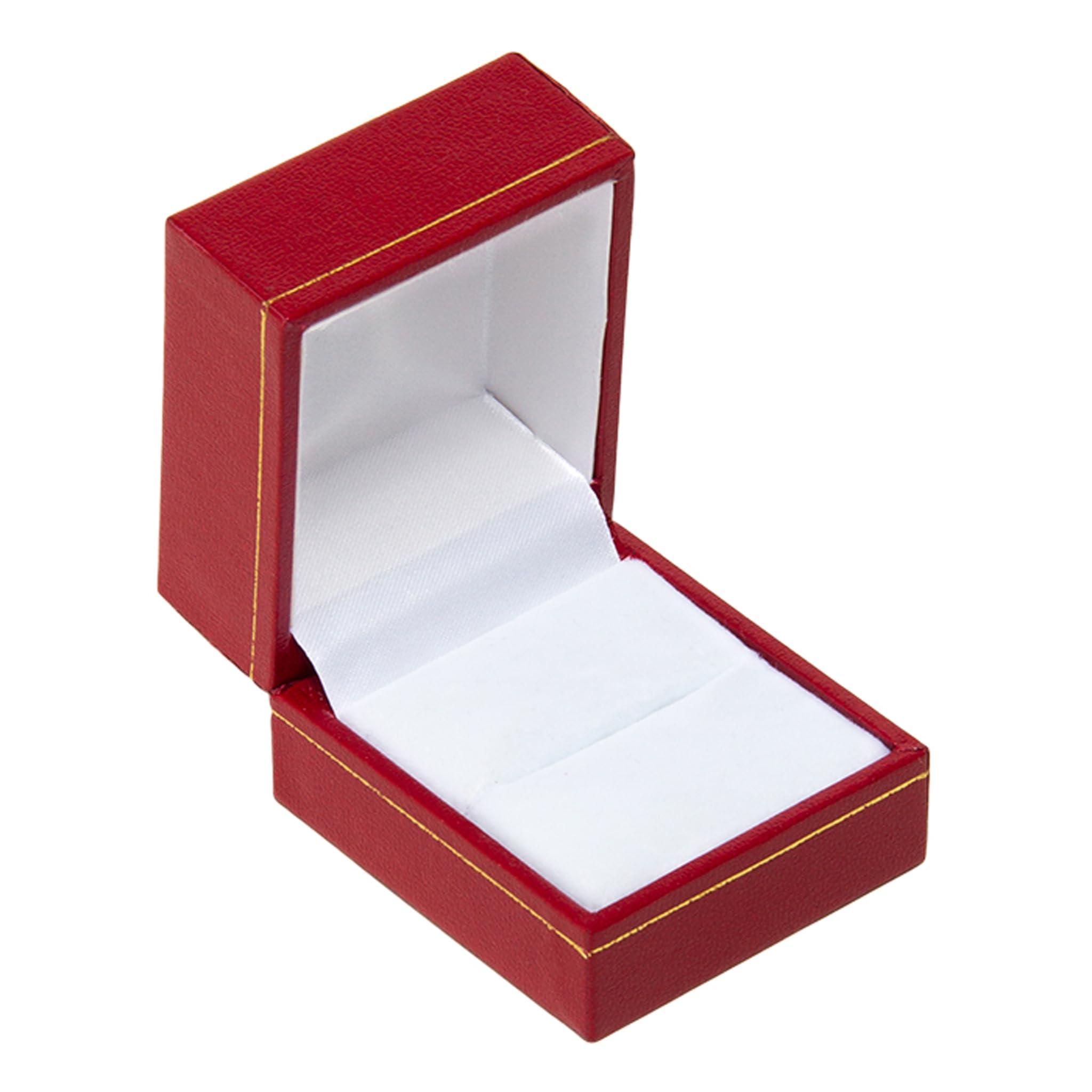 Box For Britain Red Classic Leatherette Ring Box Birthday, Proposal, Engagement, Gift Box, Jewellery Display Box (10)