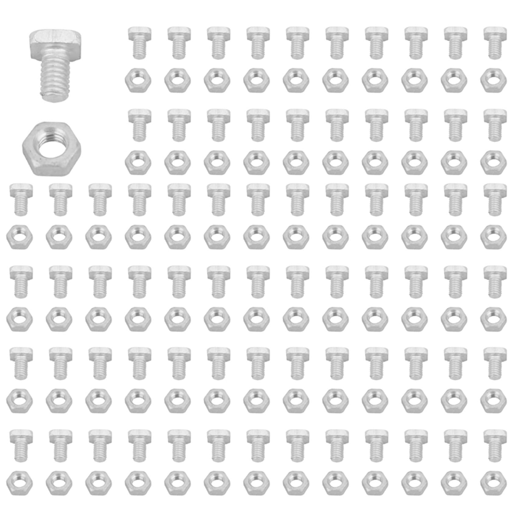 Jnchdghwa Silver 1000 Pcs M6x12mm Greenhouse Nuts And Bolts Square Head Bolts Nuts Greenhouse Repair Kit Parts