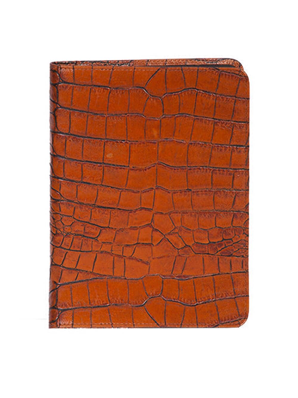 Scully Croco Leather Tel/Address Book Organizer Business (Black )