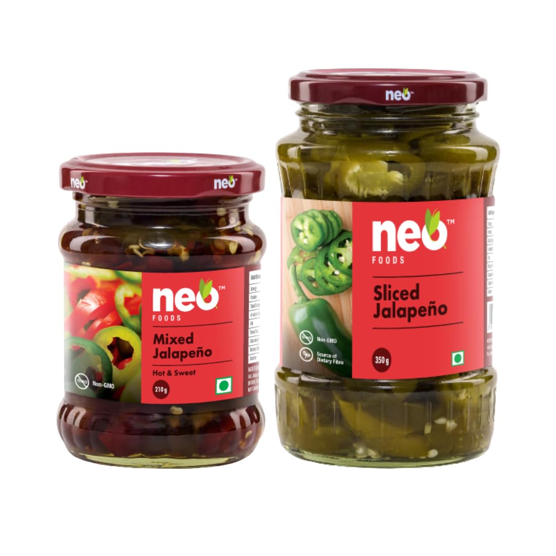 Neo Mixed Jalapeno H&S 210G & Sliced Jalapeno 350GM I Ready-to-Eat I Fibre-Rich Topping for Snacks and Salads I Non-GMO I ( Pack of 2)-image-7