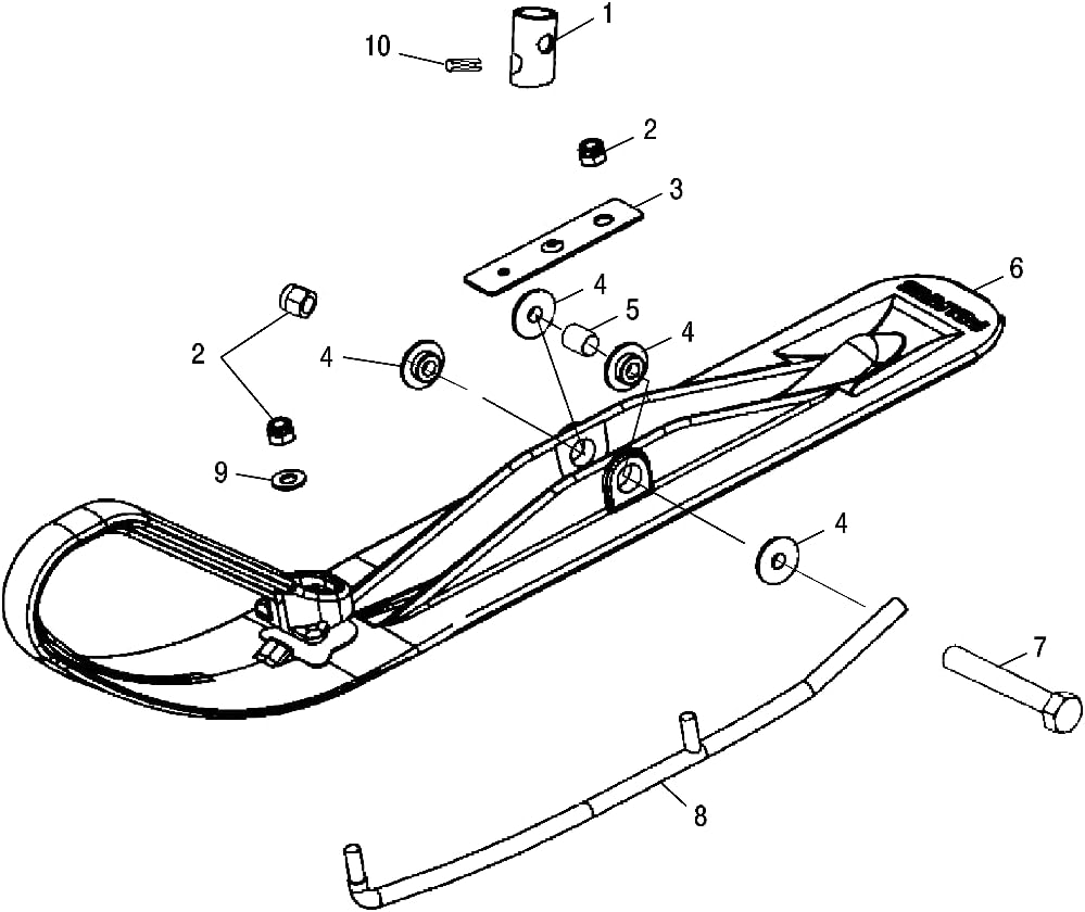 Polaris Snowmobile Skag, Genuine OEM Part 1820766, Qty 1